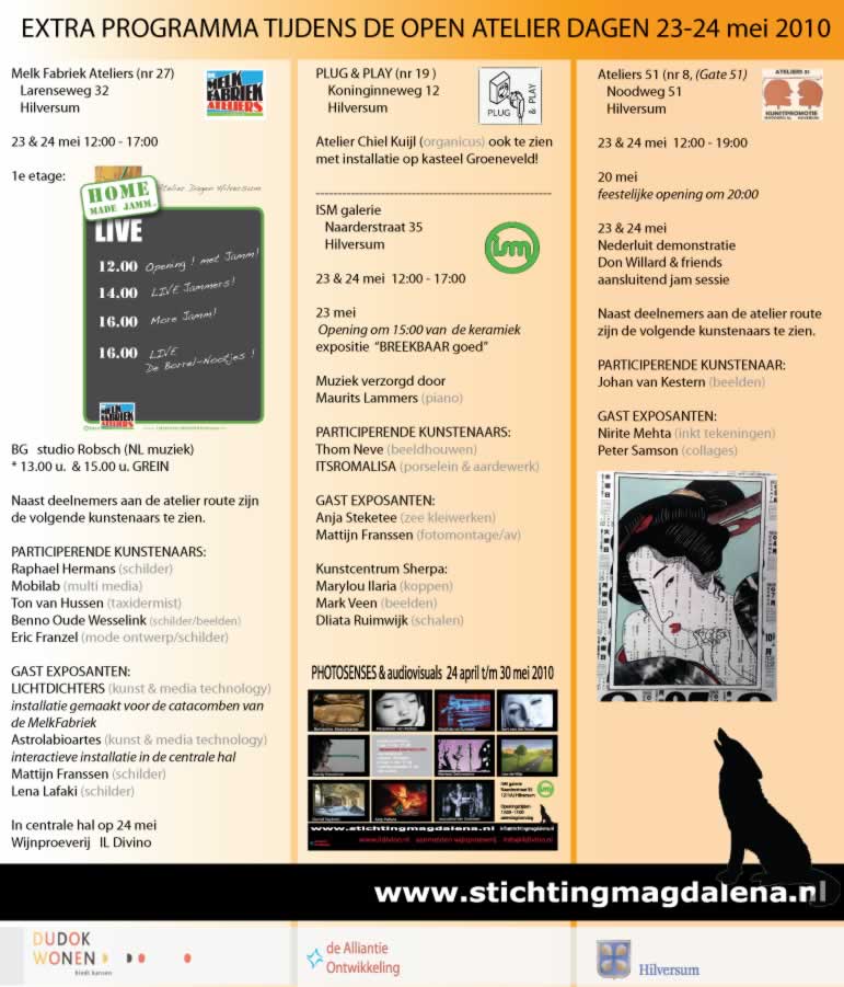 extra programma open atelier dagen Hilversum2010